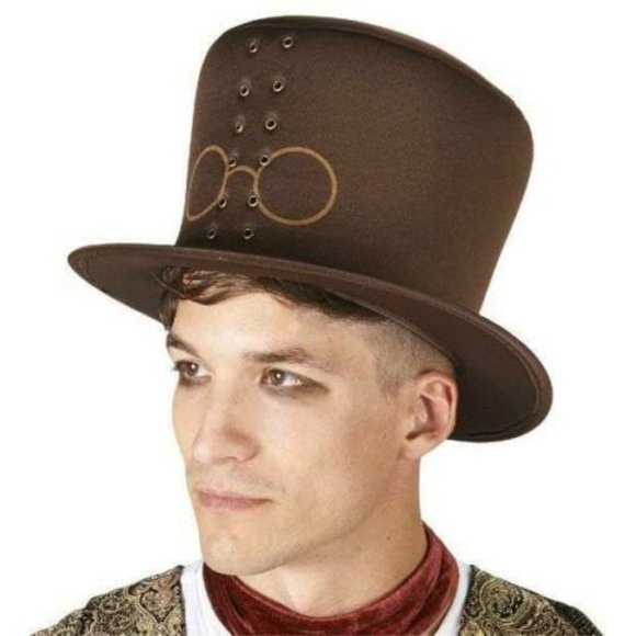 Steampunk Victorian Halloween Costume Large 4 Pc Vest, Shirt, Pants, Hat Mens - Picture 2 of 10